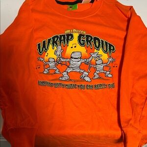 Orange Halloween Wrap Group Kids Shirt